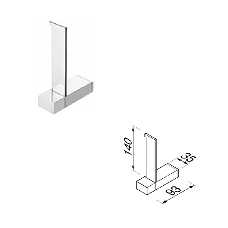 Zusätzlicher WC-Papierhalter Geesa