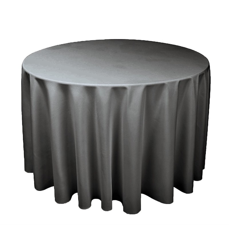 Скатерть (круглая) д. 280 см, серая