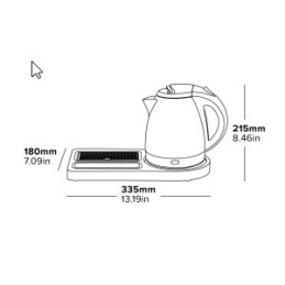 Tervituskandik Buckingham, must