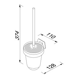 WC hari + hoidja, seinale kinnitatav Geesa