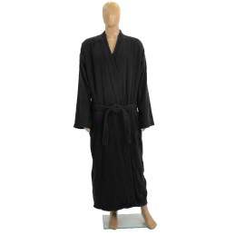 Frottierbademantel XL, schwarz