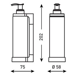 Dušas želejas dozators 300 ml, balts