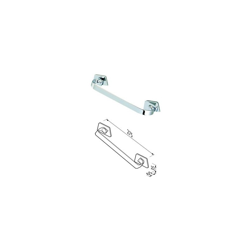 Haaramis käsipuu, varjatud kinnitused, 25cm, reguleeritav Geesa