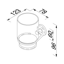 Glashalter mit Glas Geesa