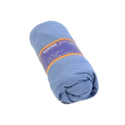 Простыня на резинке 90*200 см, трикотаж, синяя