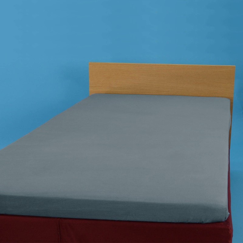 Palags ar gumiju 160*200 cm, trikotāža, pelēks