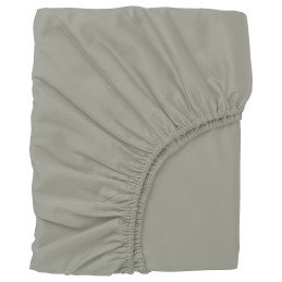 Простыня на резинке 90*200 см, трикотаж, светло-серая