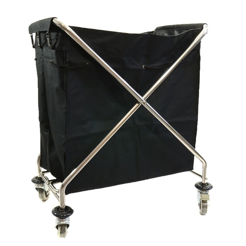 Zusammenklappbarer Schmutzwagen, schwarzer Sack