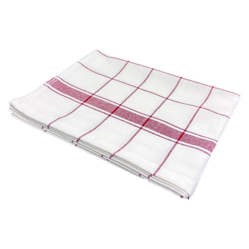 Virtuves dvielis 50*70 cm ar sarkanu rakstu