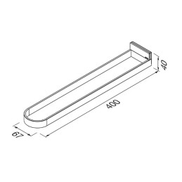 Dvieļu turētājs, divu zariņu Geesa