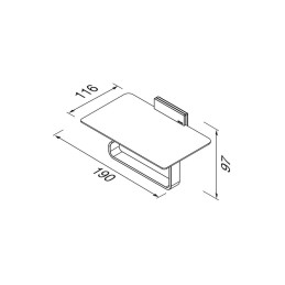 Держатель туалетной бумаги с полкой  Geesa