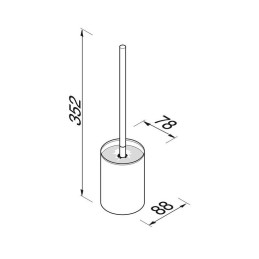 Ёрщик для туалета + настенный держатель Geesa