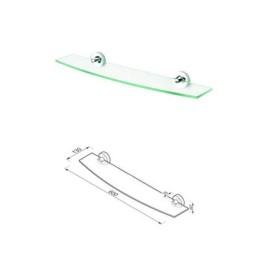 Stikla plaukts ar turētāju, 60 cm Geesa