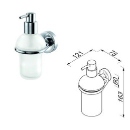 Ziepjdozators, pudele 200 ml, matēts stikls Geesa