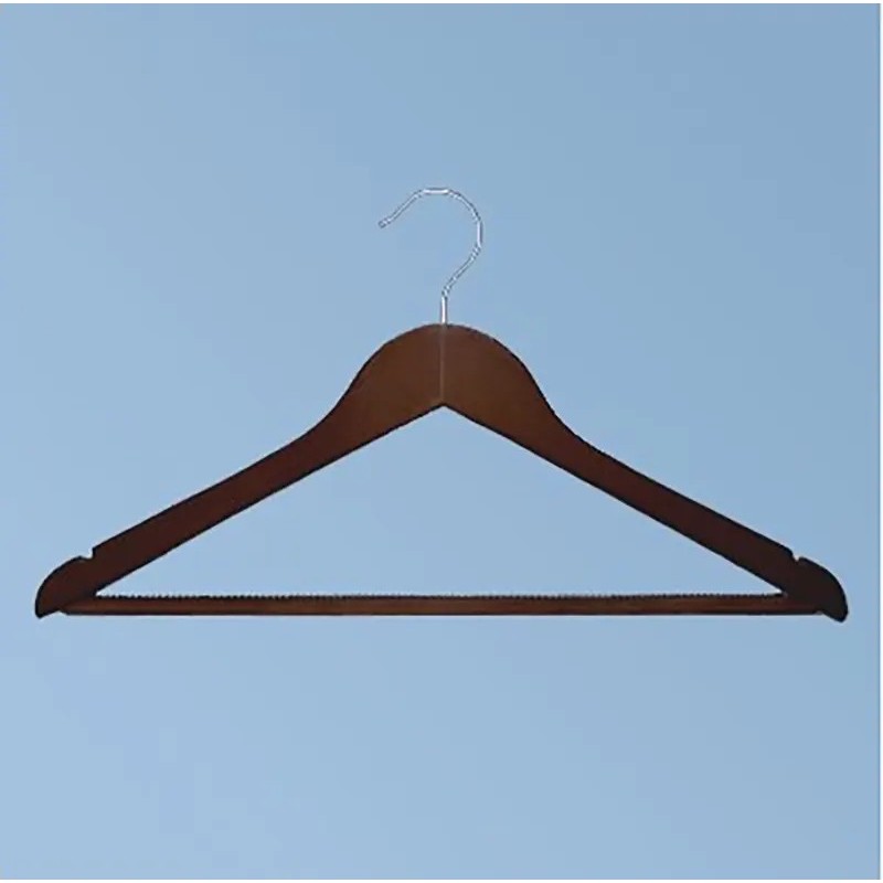 Kleiderbügel, rutschfest, dunkelbraunes Holz