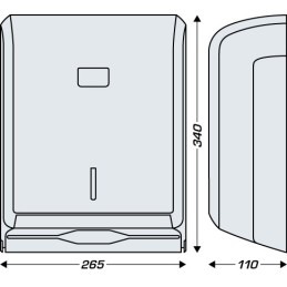 Papīra dvieļu dozators ABS plastmasa, balts