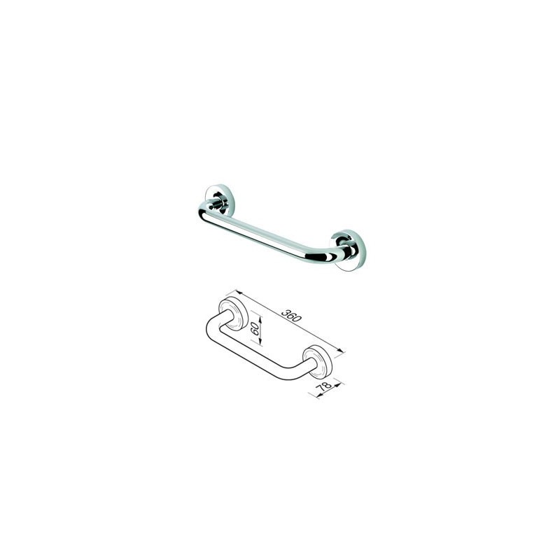 Grab rail 30 cm, 20 mm tube Geesa