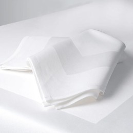 Napkin 56*56 cm, white, satin band
