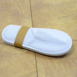 Velour-Hausschuhe mit geschlossenem Zeh (5mm Gummisohle)