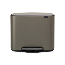 Atkritumu tvertne 33 L, pelēks, 3 nodalījumi