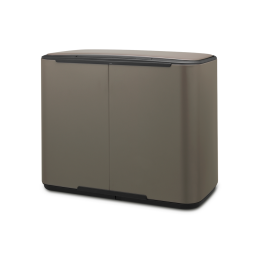 Abfalleimer 33 L, grau, 3 Fächer