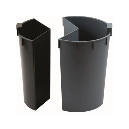 Abfalleimer 13 L, schwarz, 2 Fächer