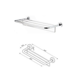 Handtuchregal mit zusätzlicher Stange Geesa