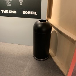 Atkritumu tvertne apaļa 52 L, melna