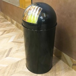 Atkritumu tvertne apaļa 40 L, melna