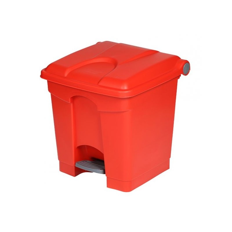 Pedaaliga prügikast 30 L, punane (kaaneta)
