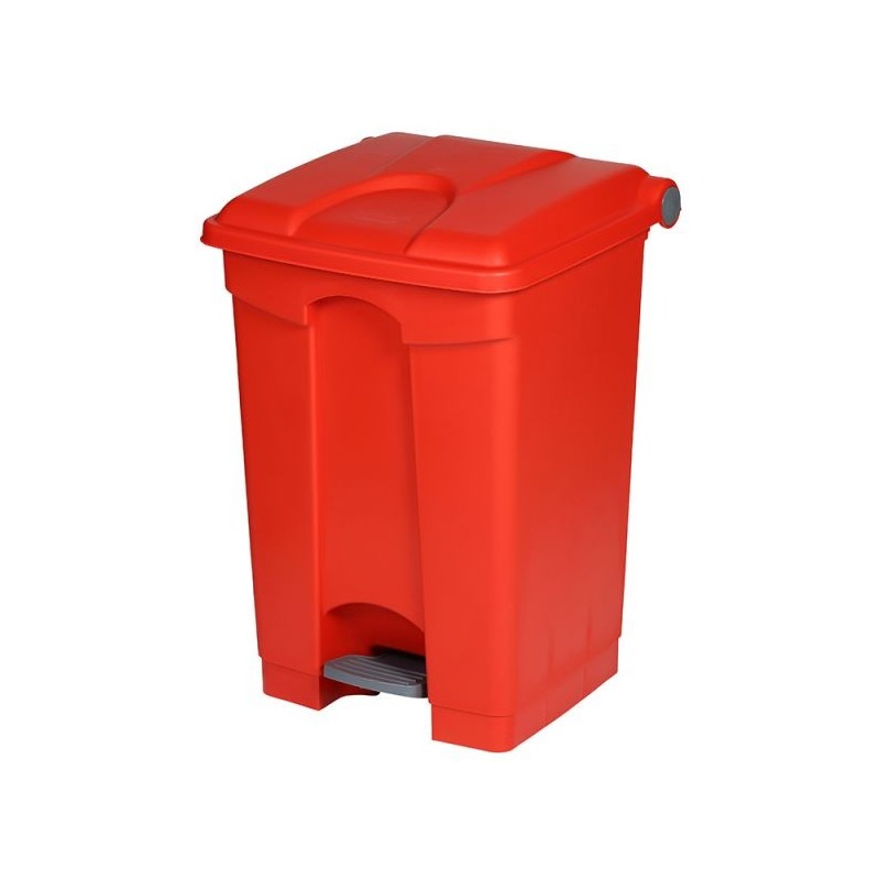 Pedaaliga prügikast 45 L, punane (kaaneta)