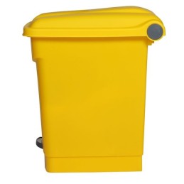 Pedaaliga prügikast 30 L, kollane (kaaneta)