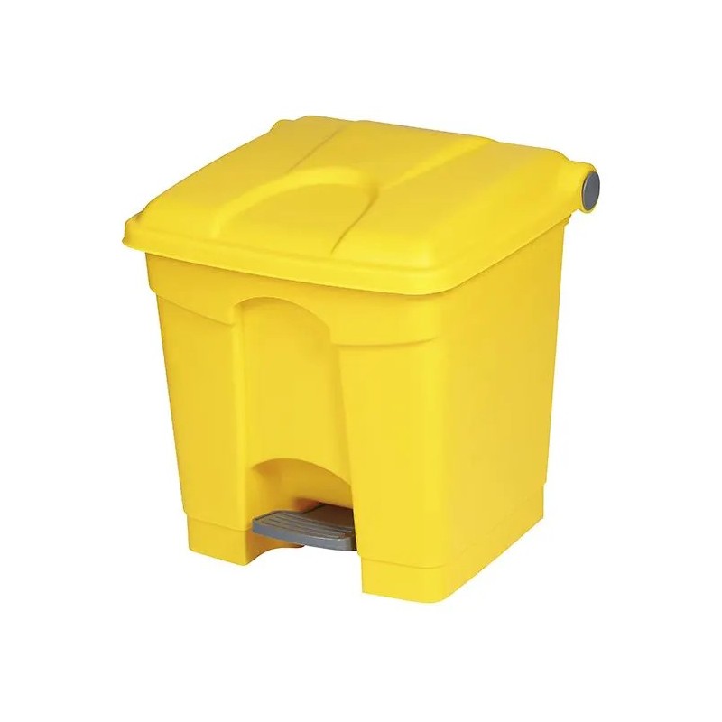 Pedaaliga prügikast 30 L, kollane (kaaneta)
