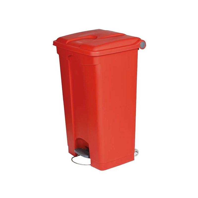 Мусорная корзина 90 л, красная (без крышки)