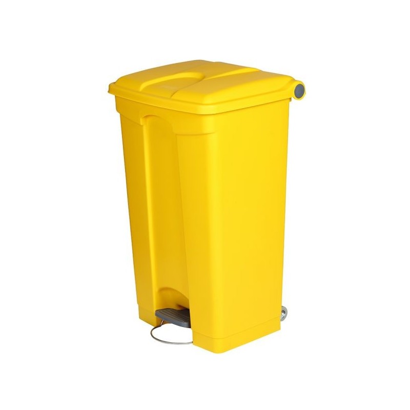 Мусорная корзина 90 л, жёлтая (без крышки)