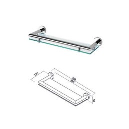 Stikla plaukts ar turētāju, 35 cm Geesa