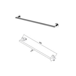 Dvieļu turētājs, 60 cm Geesa