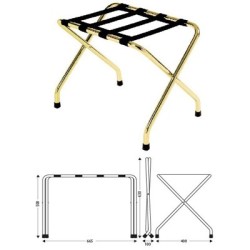 Metall-verchromter Kofferhalter (golden)