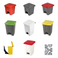Plastikmülltonnen mit Fußpedal 30 L und 45 L